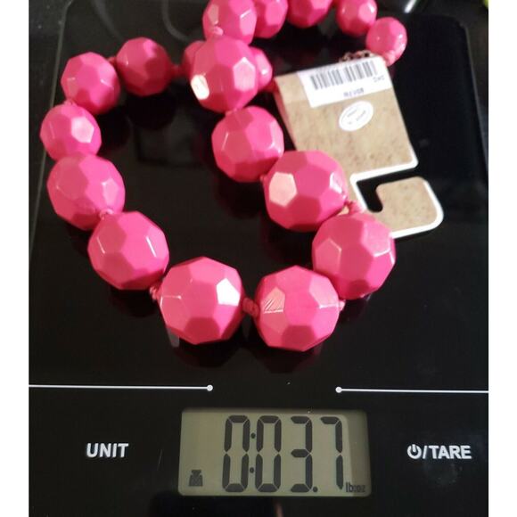 Pink Statement Necklace, Large Chunky Heavy Beads in Graduating Sizes, NWT - Picture 9 of 10